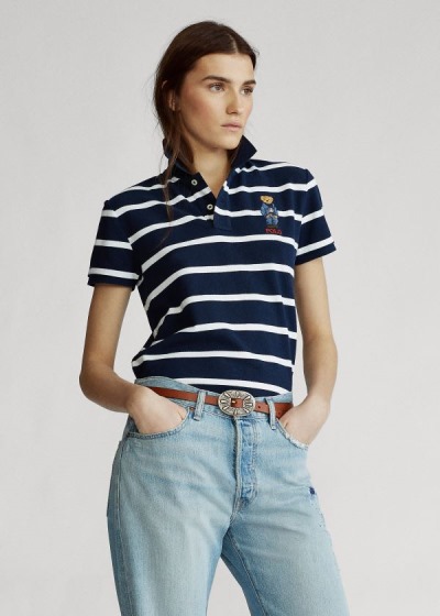 Women's Polo Ralph Lauren Classic Fit Bear Polo Shirts | 914735QAX